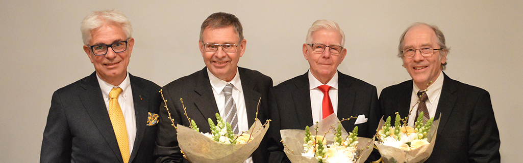 Mats Hultin, ny ordförande, avtackade Mats Erikson, Kurt Lodenius och Kurt Pettersson