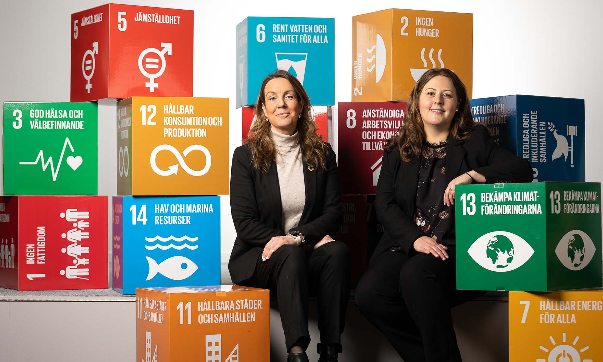 Malin Pellborn, Chef Hållbarhet, Marknad & Kommunikation och Isabelle Lindström, Hållbarhetssamordnare