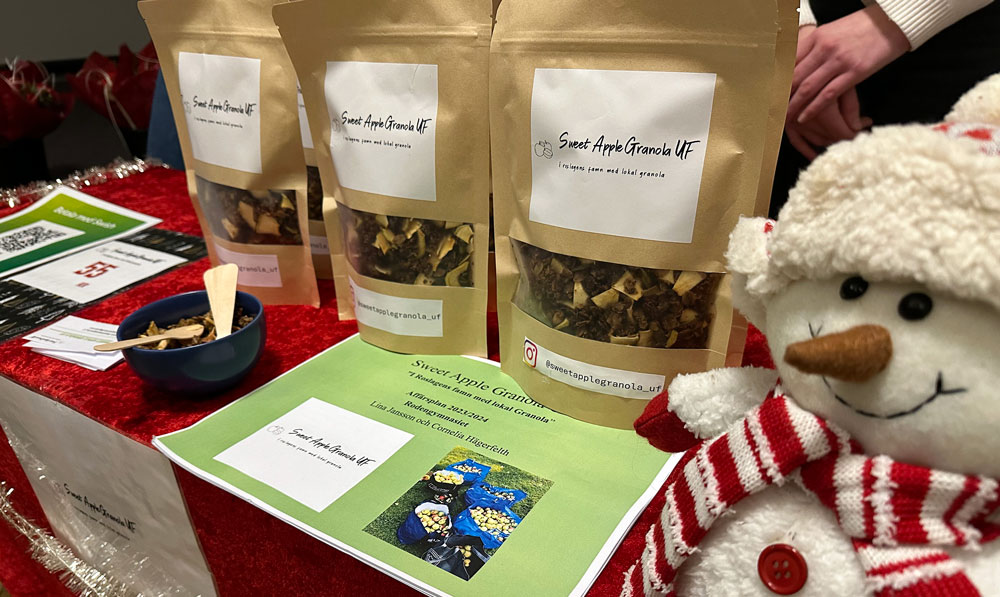 Bild på produkter från en julmässa